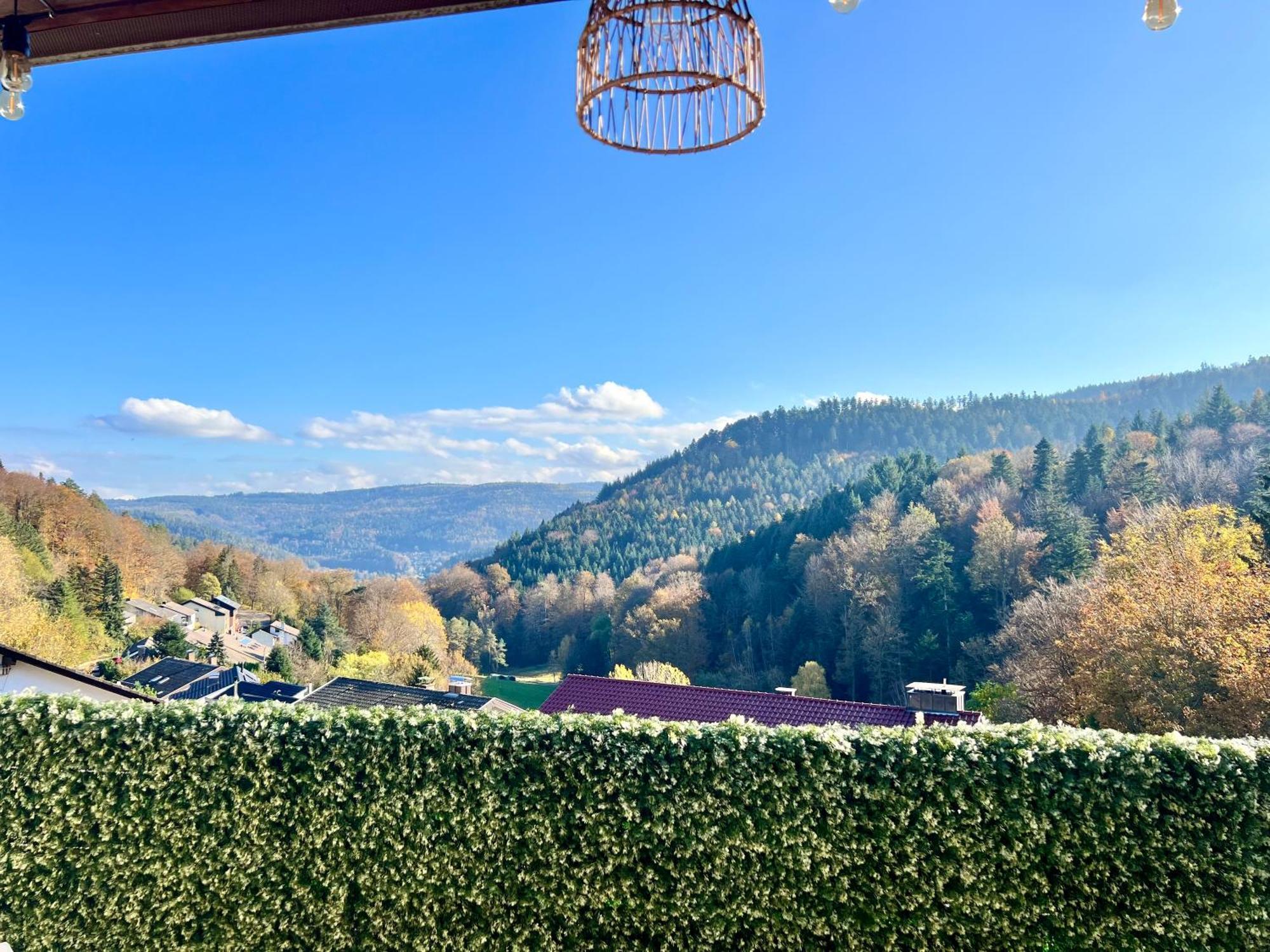 Wohnen Im Schwarzwald Mit Panoramablick Apartment Бад Хереналб Екстериор снимка